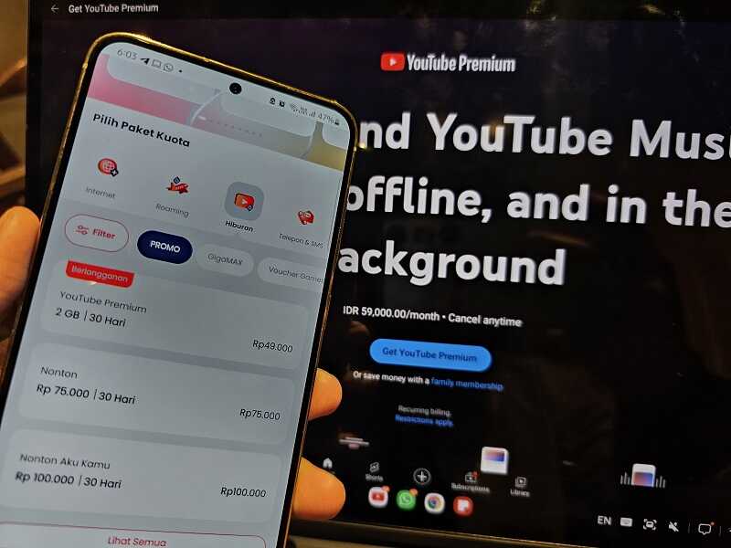 2 Cara Berlangganan YouTube Premium Dengan Pulsa Telkomsel Paling Murah Hanya Rp 49000